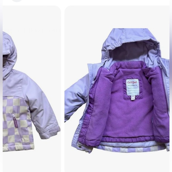 Toddler Girls' Checkered Long Sleeve 3-in-1 Jacket - Cat & Jack Sz 12M - Picture 4 of 5